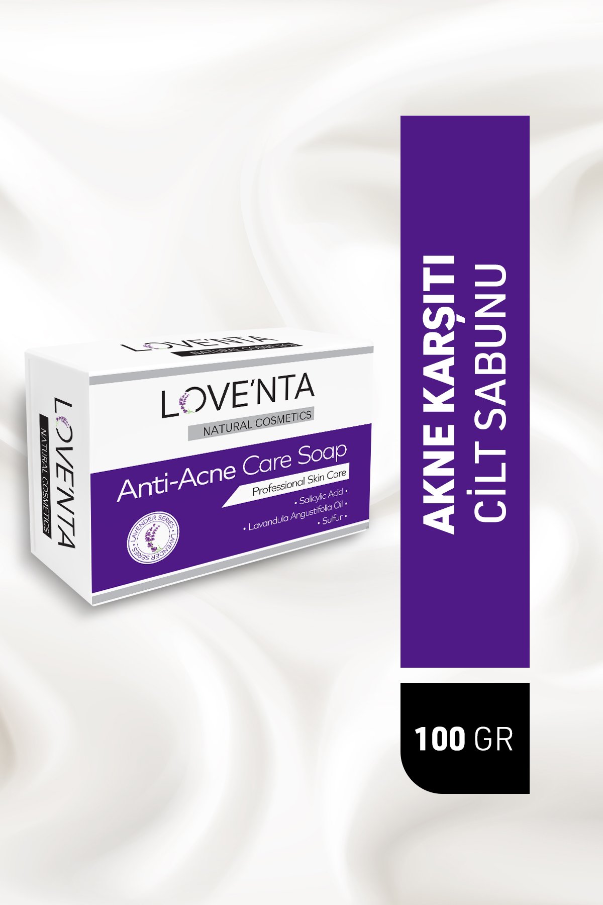 Love'nta Anti-Acne Care Soap / Lavanta Yağlı Akne Karşıtı Bakım Sabunu